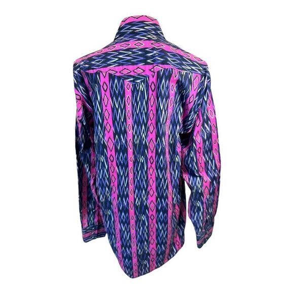 Panhandle Slim Pink and Blue Button Down Shirt - Picture 4 of 15